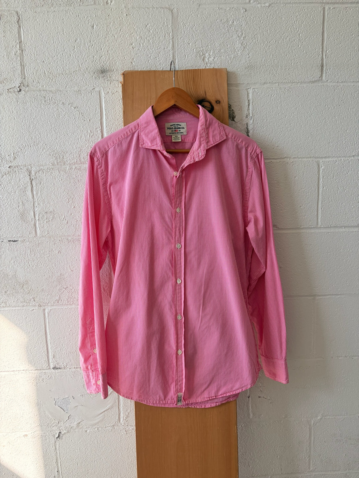 Pink Gingham Polo Jeans Co Button Down : M