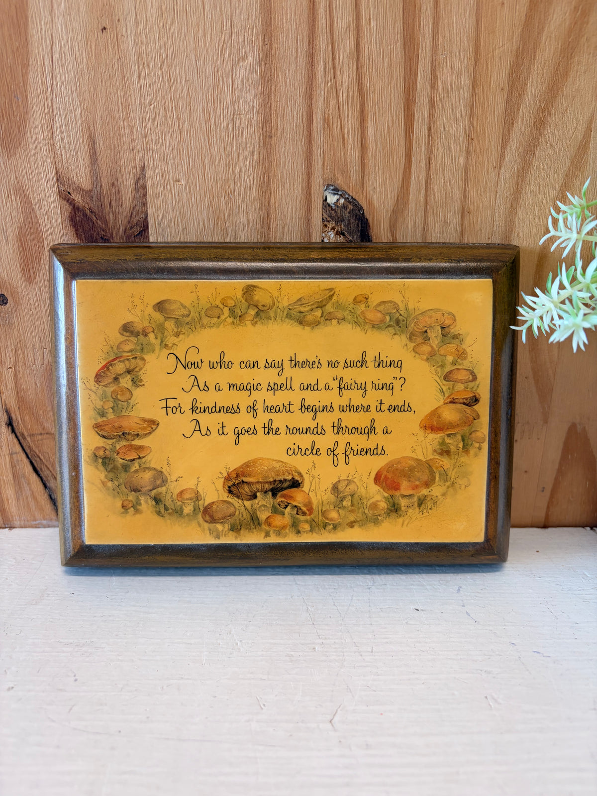 Little Whimsy Mushroom Plaque