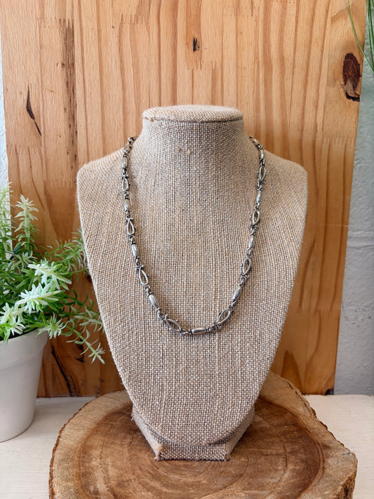 Silver Tone Toggle Necklace