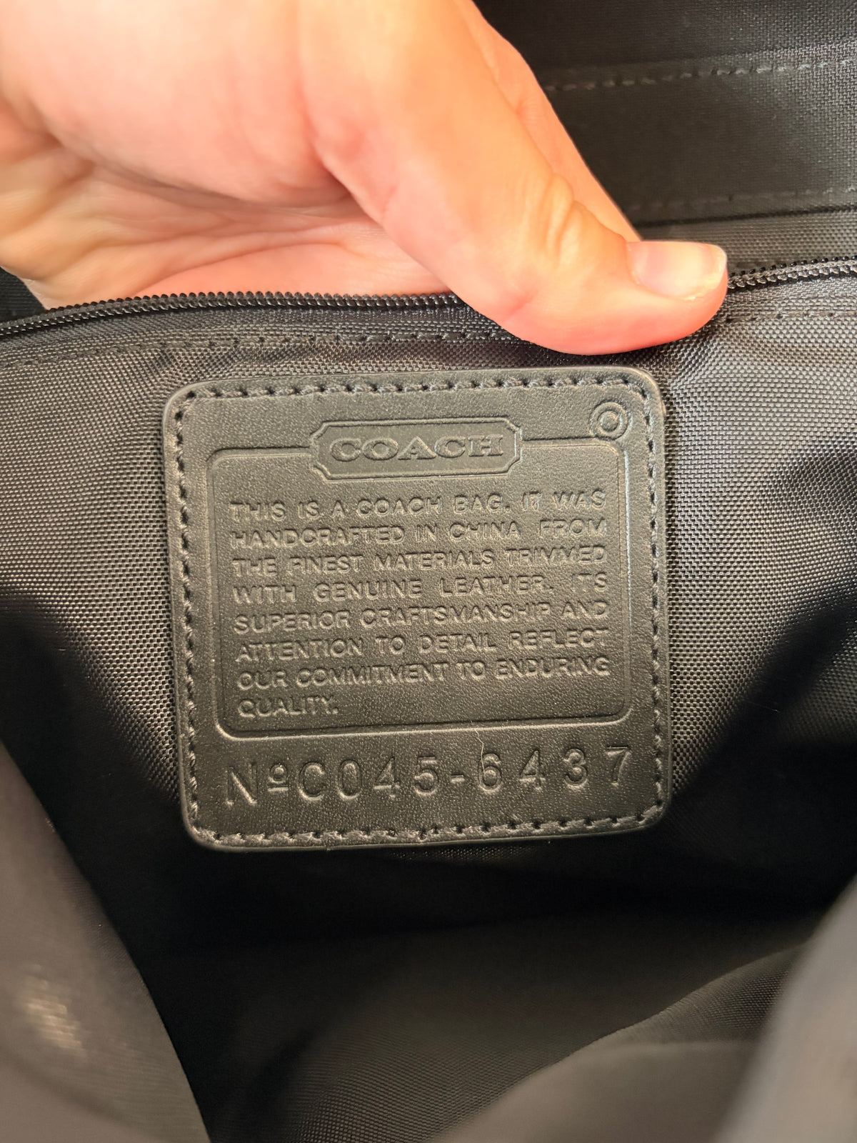 Black Coach Messenger Bag