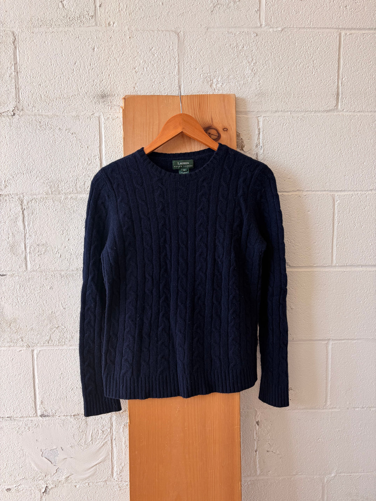 Vtg Ralph Lauren Navy Sweater : M