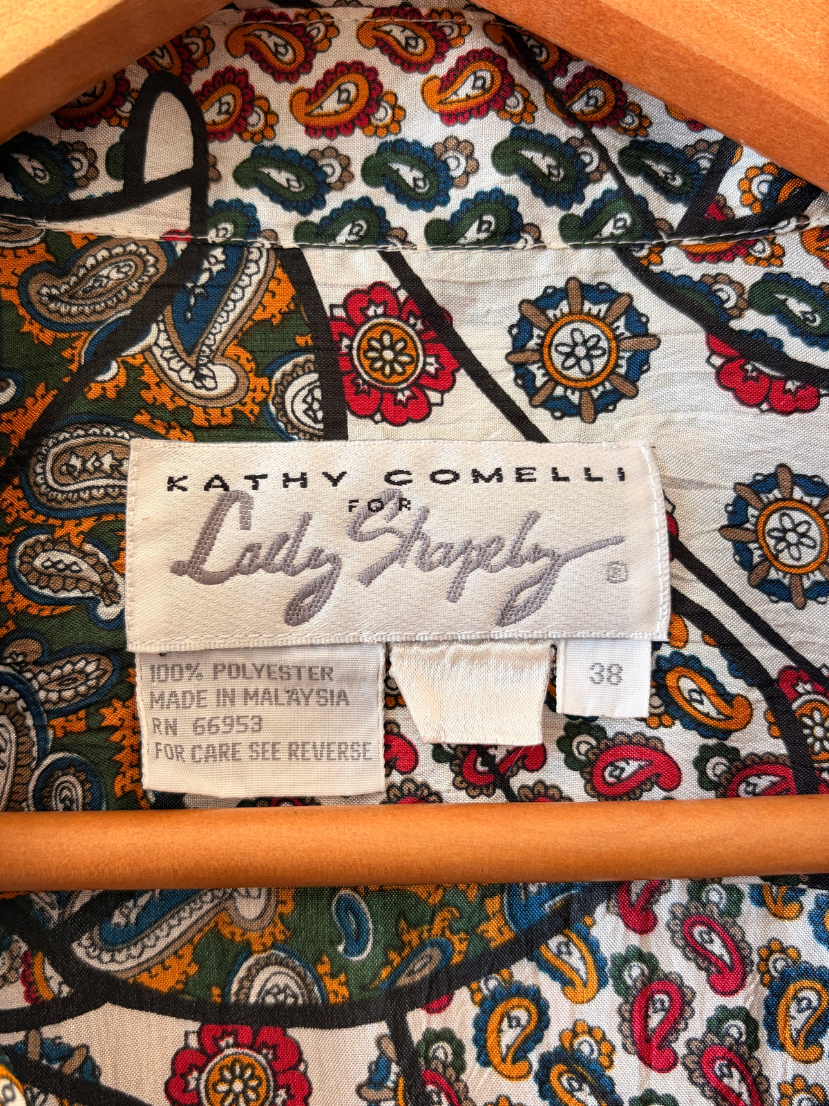 Vtg Patchwork Paisley Button Down : 38
