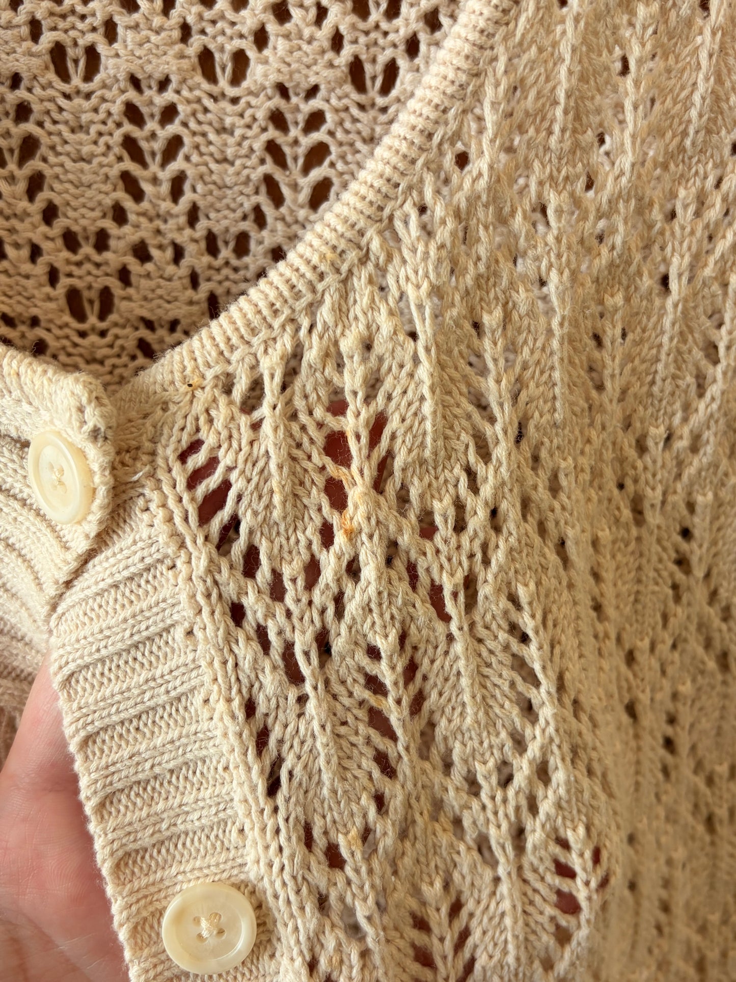Short Sleeve Knit Cardigan : L