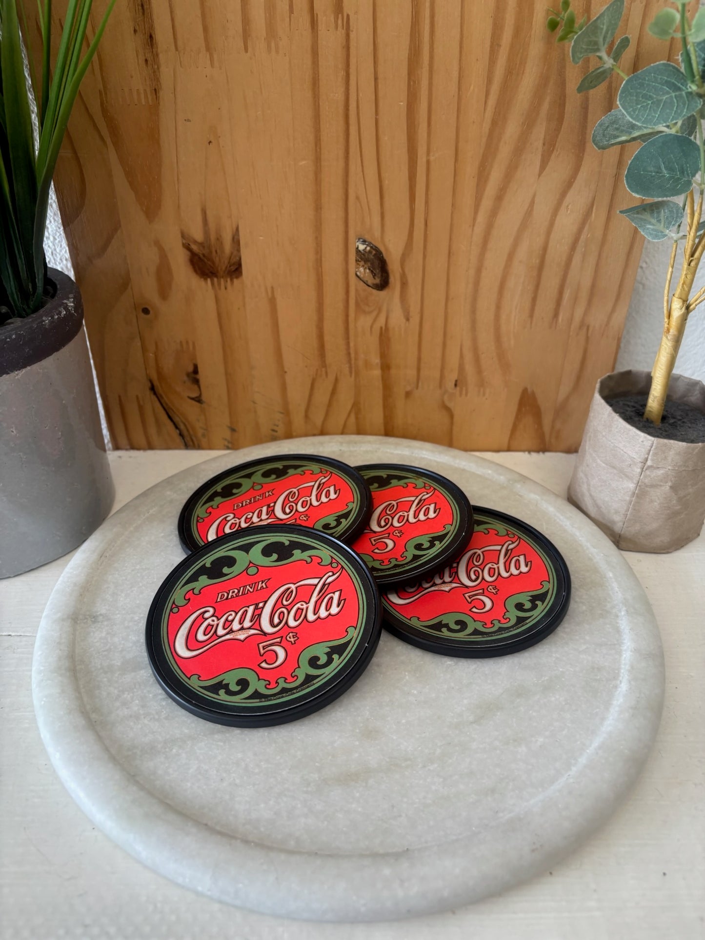 4 Coca-Cola Coaster Set