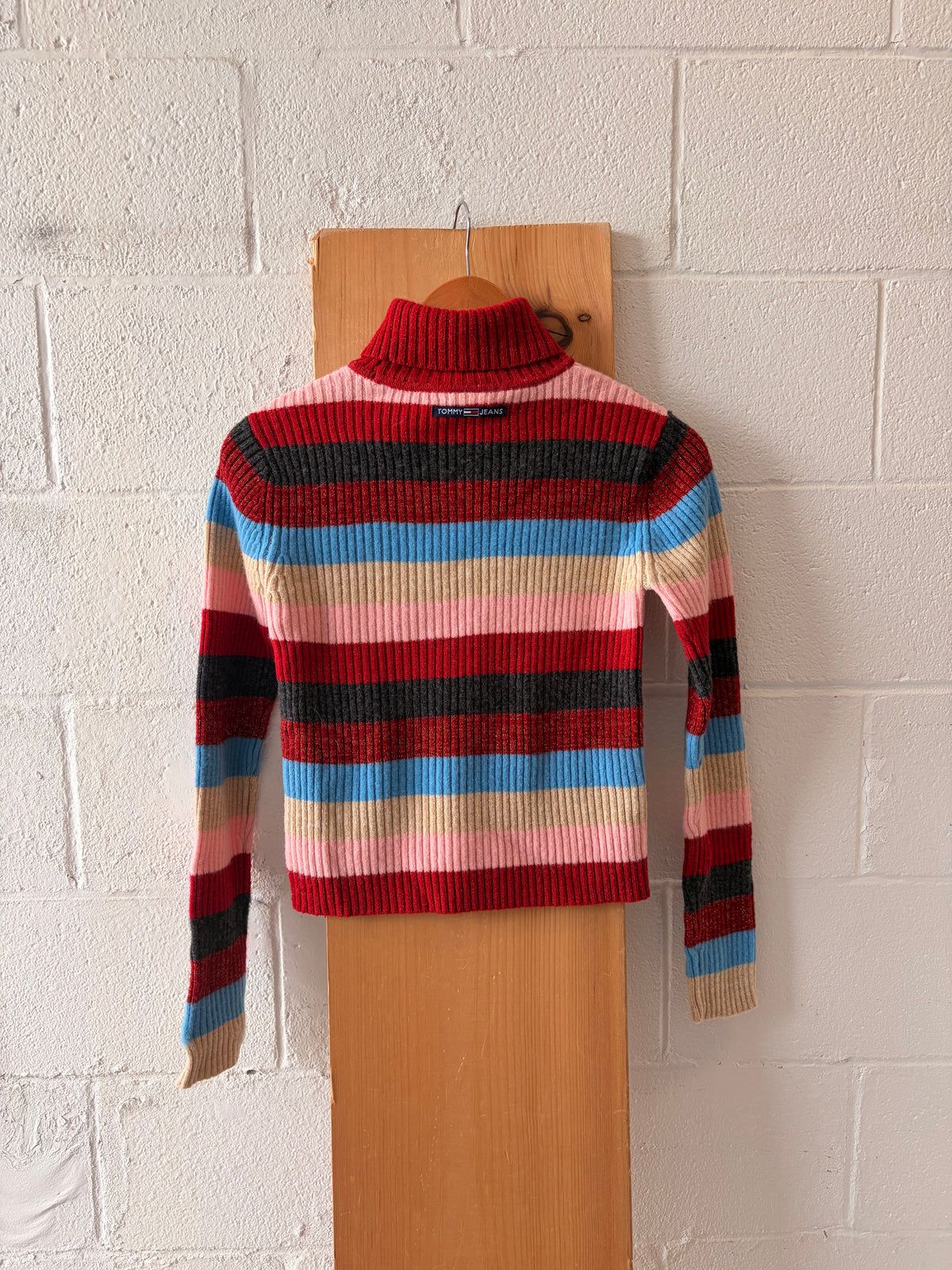 Colorful Tommy Hilfiger Turtleneck Sweater : M