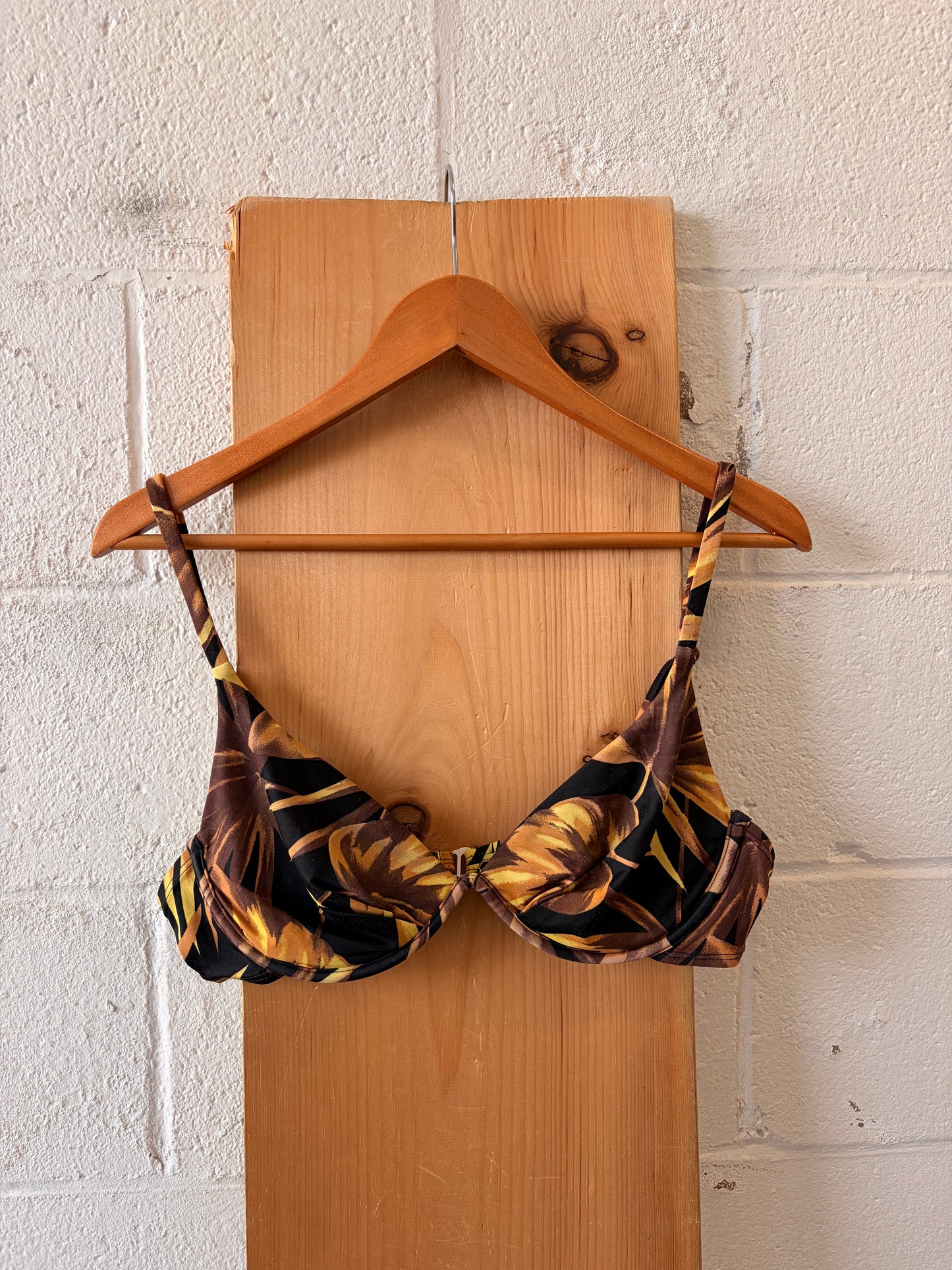 Vtg Neutral Floral Bikini Set : 14/L