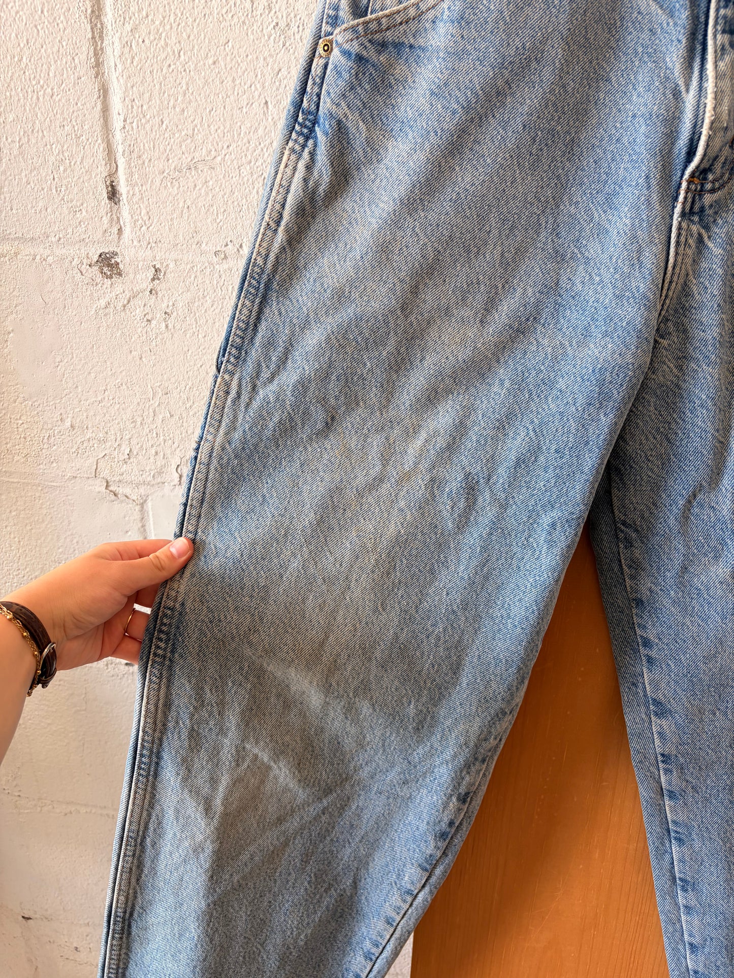 Distressed Flannel Lined Carpenter Jeans : 32”W