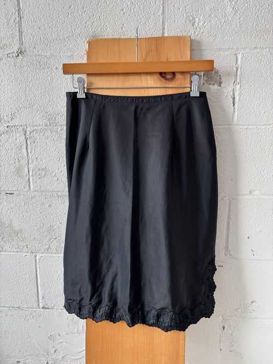 Vtg Black Barbizon Half Slip : 32