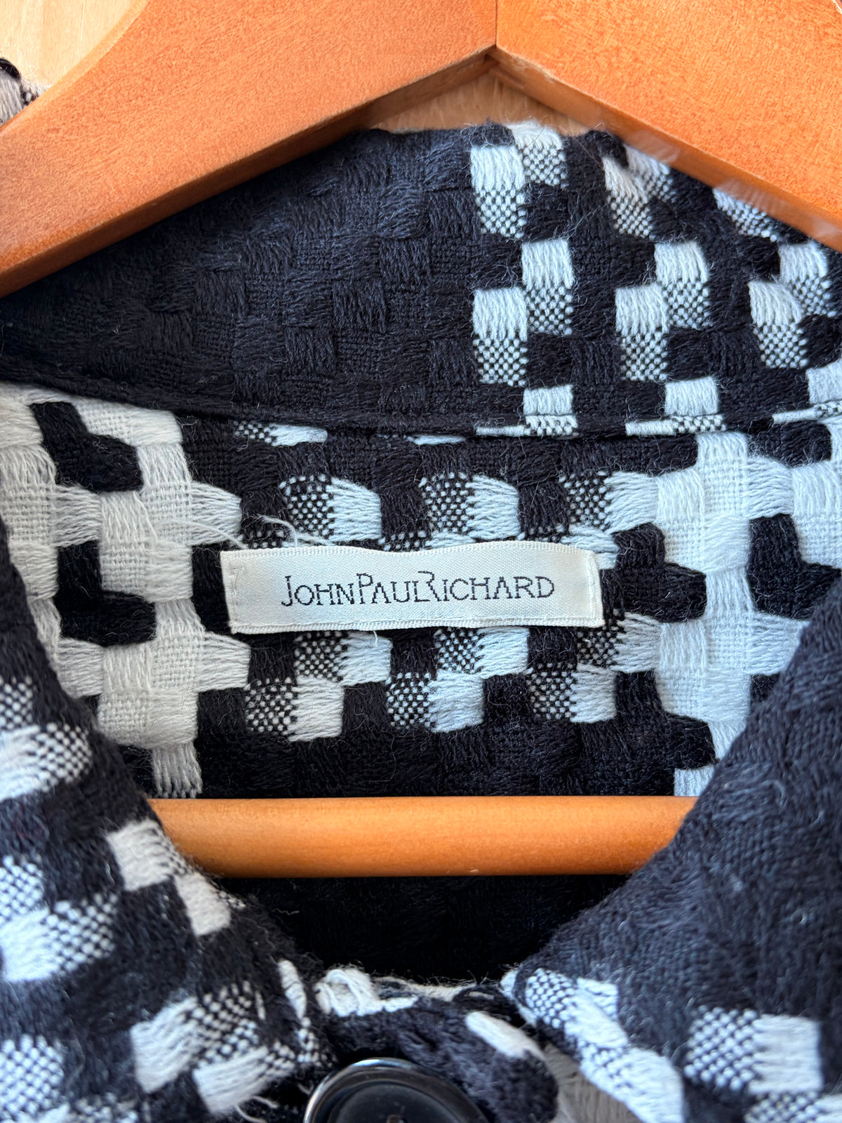 Black & White Wool Blend Swing Jacket : M/L