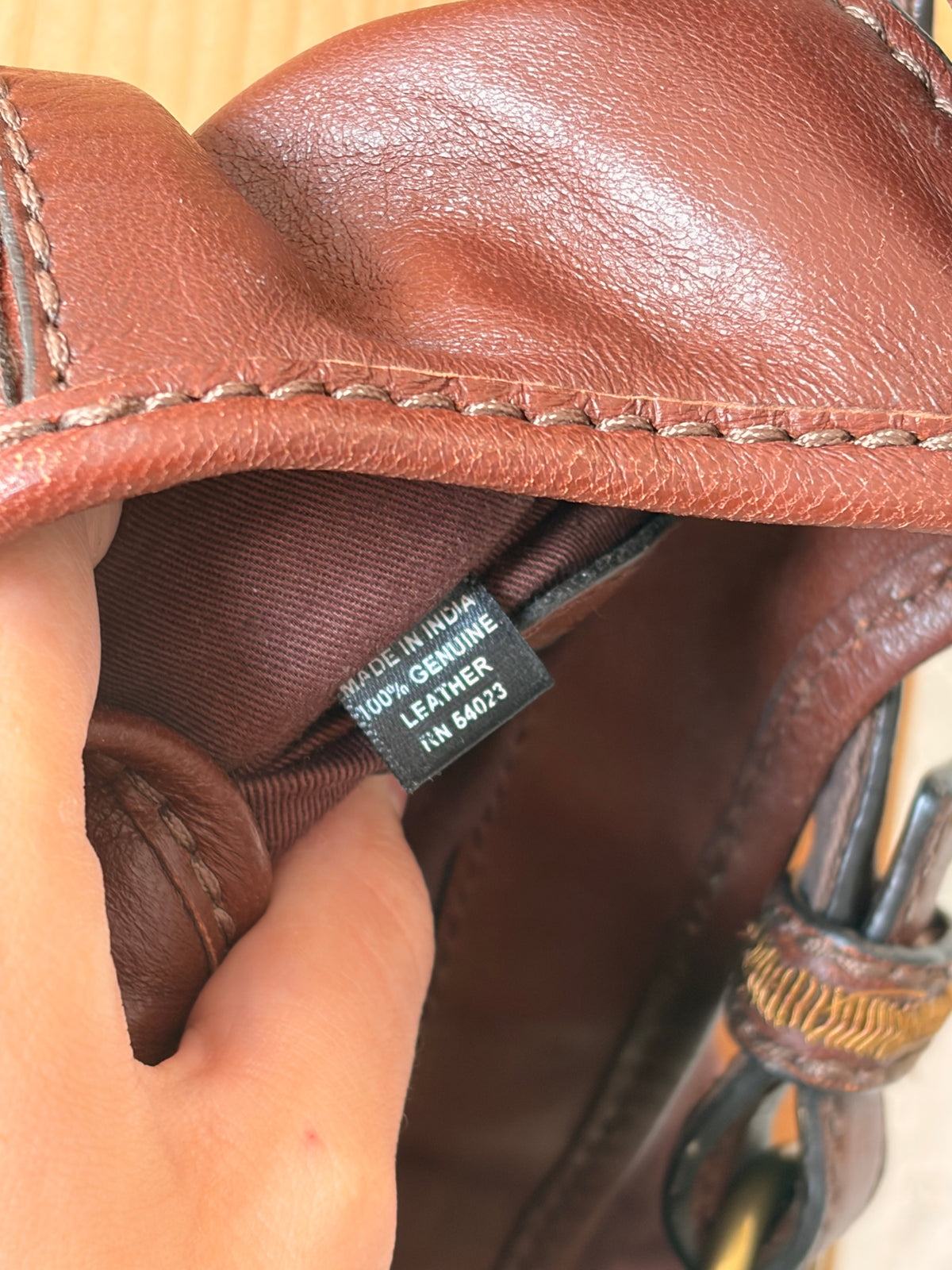Embroidered Leather Bag