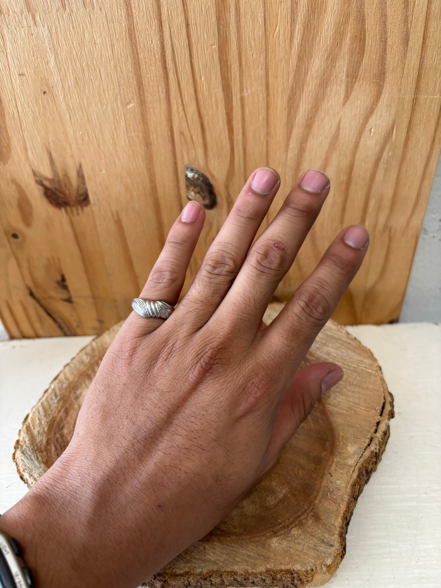 925 Silver Banded Ring : 6