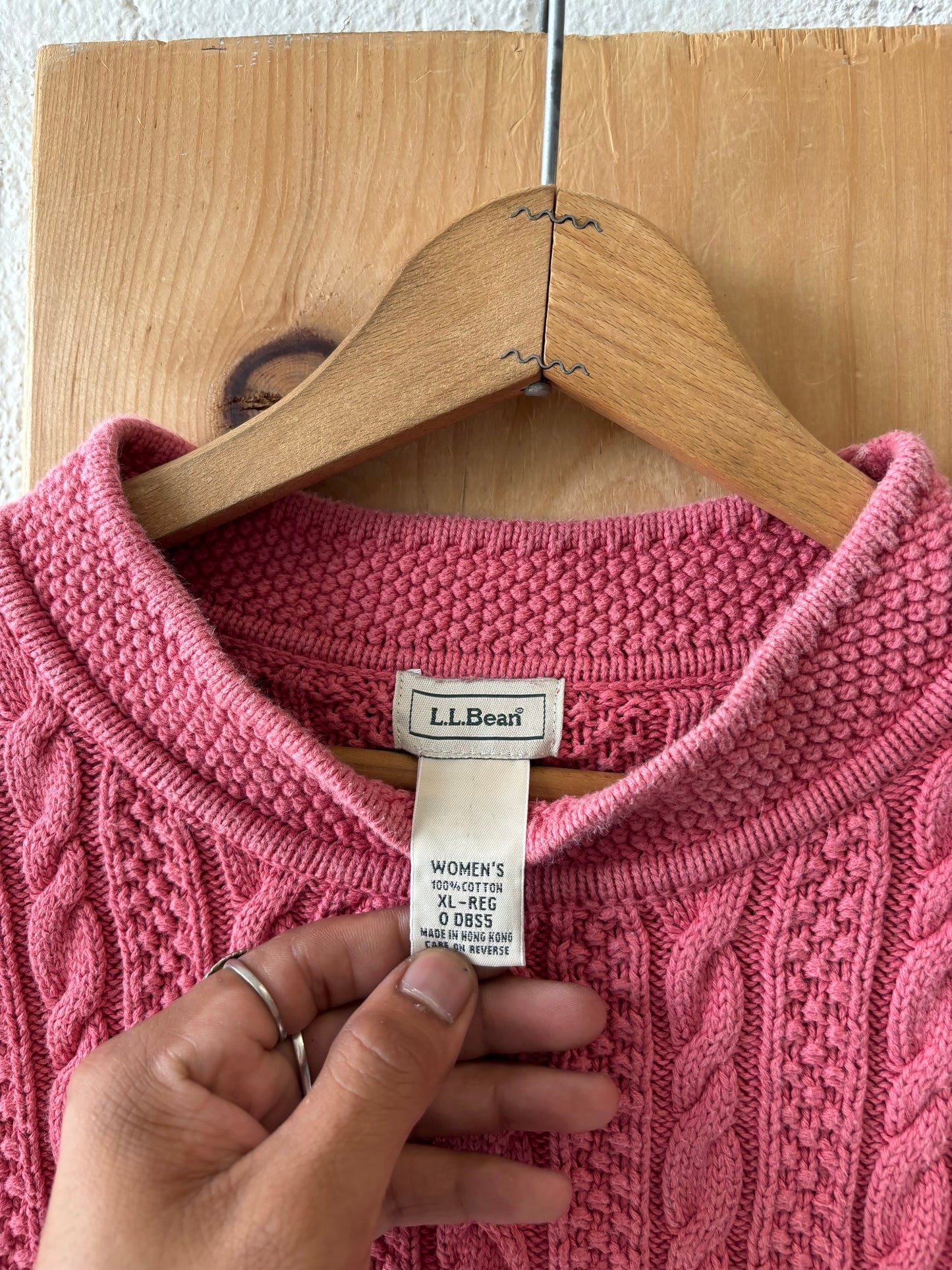 Pink L.L. Bean Sweater : XL