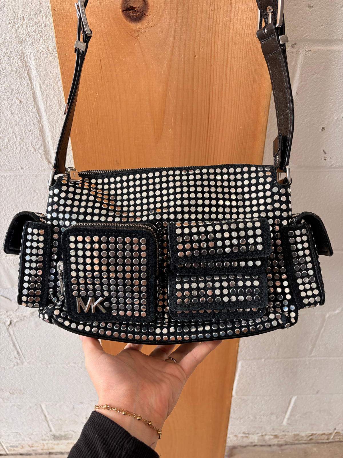 Michael Kors Dakota Studded Shoulder Bag