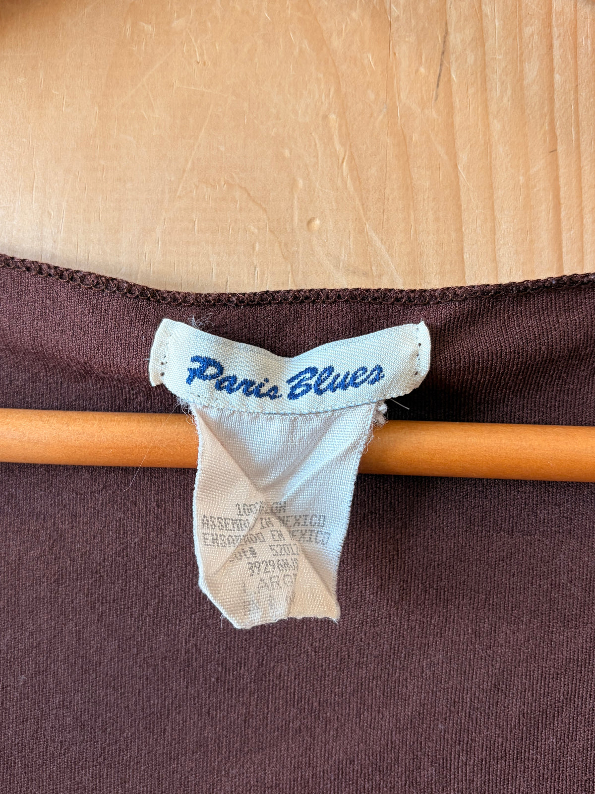Gathered Brown Tee : L