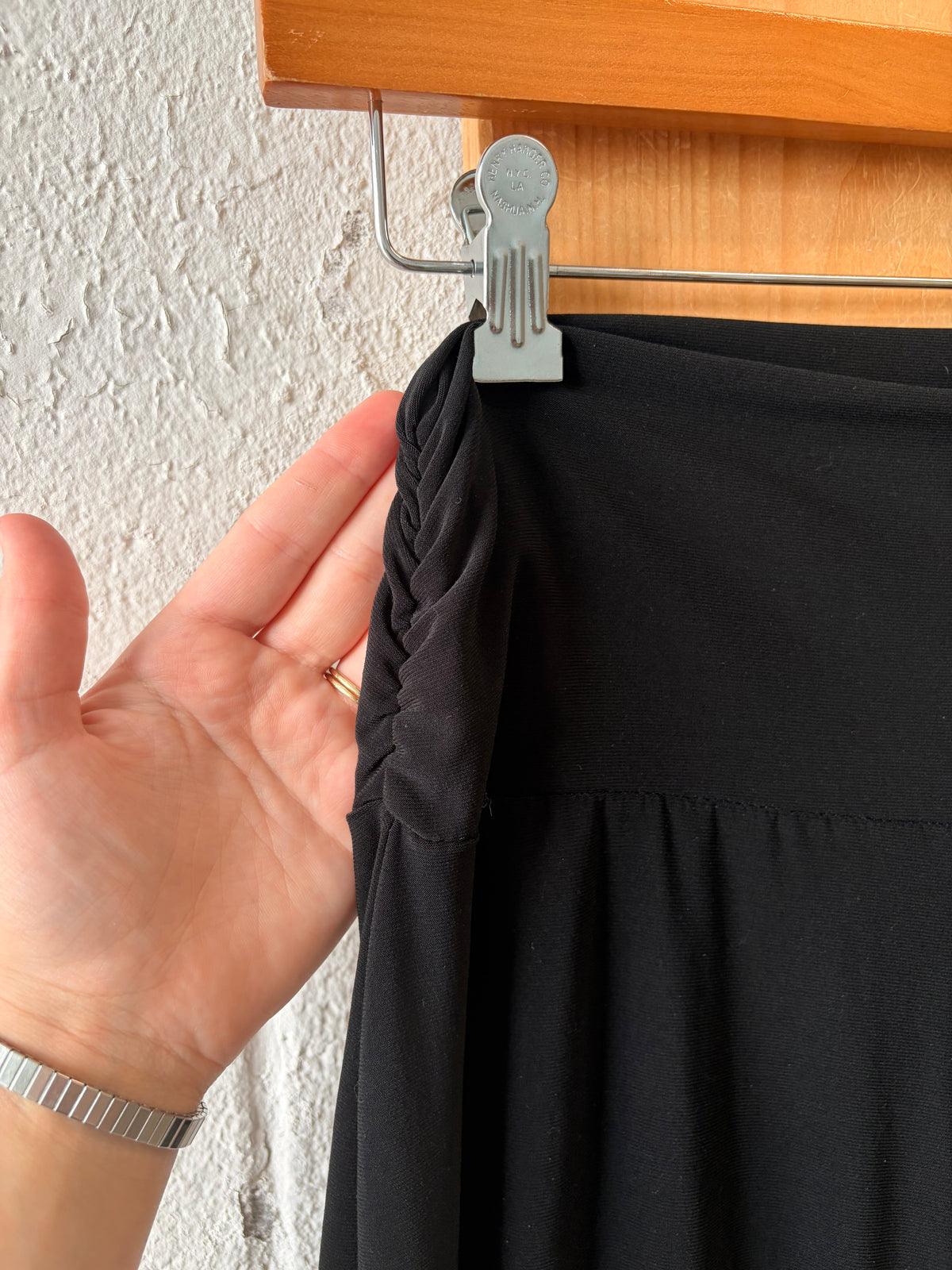 Cropped Black Wide Leg Pants : L