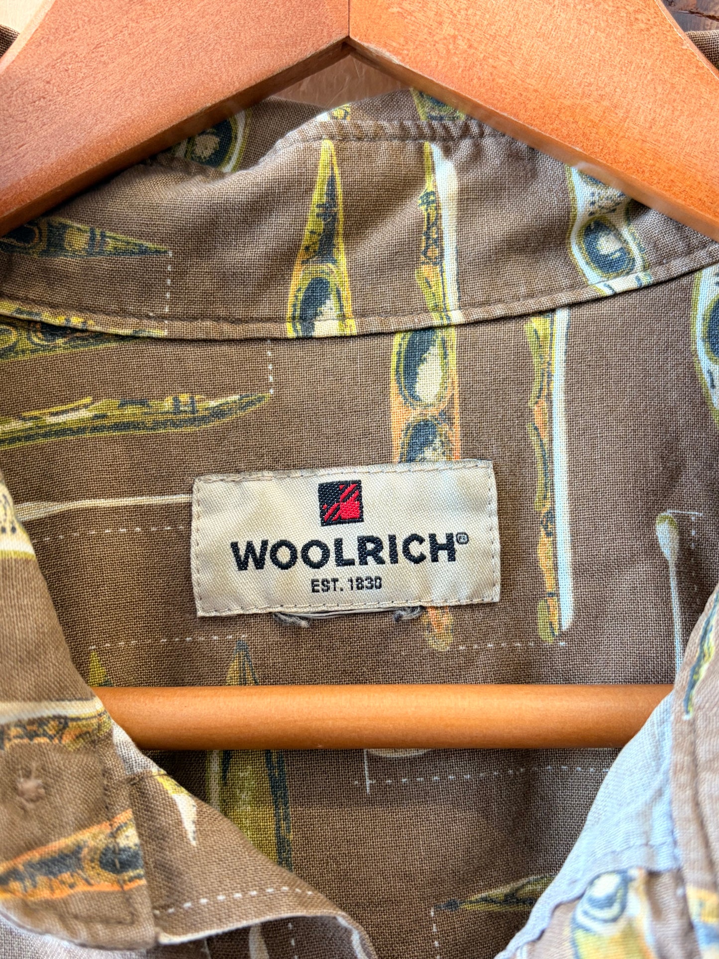 Vtg Woolrich Kayak Button Up : L