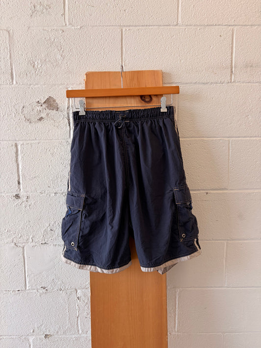 Vtg Abercrombie Navy Swim Shorts : M/L