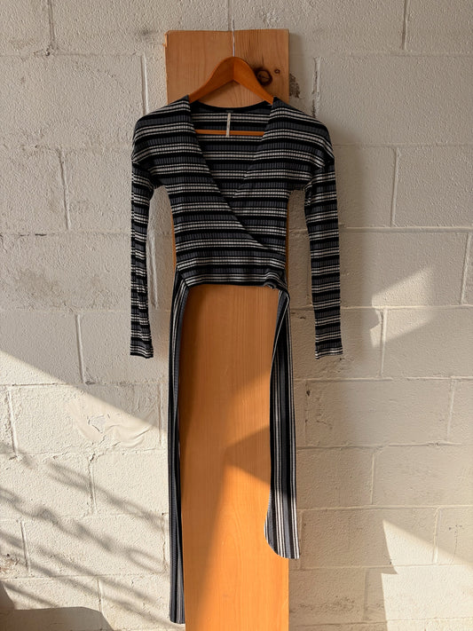 Free People Striped Wrap Top : XS