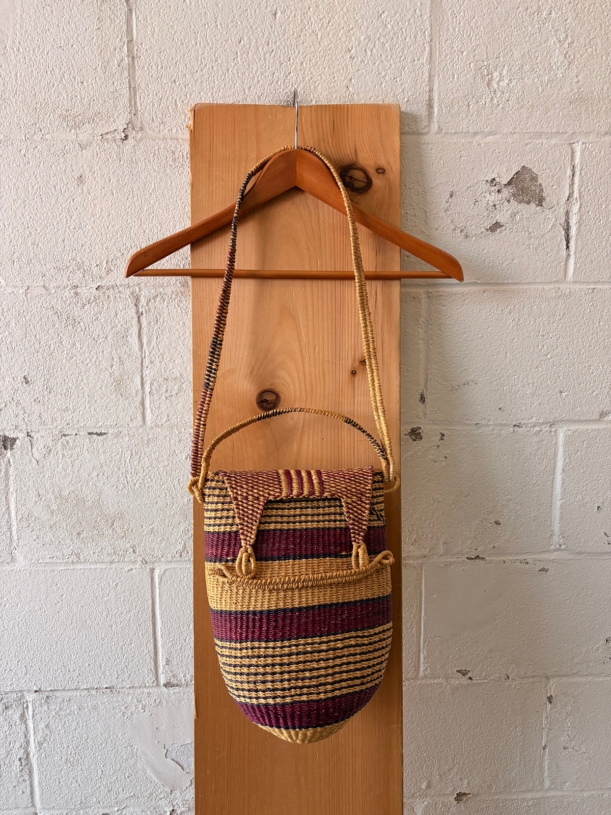 Woven Market Basket Bag