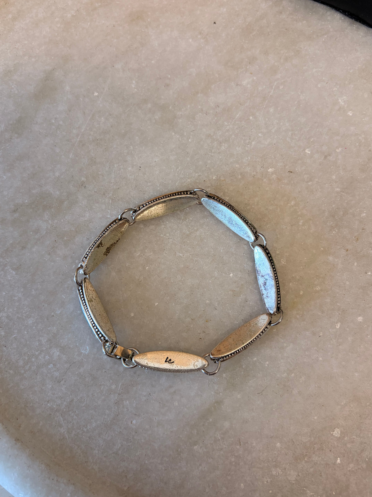 Blue Oval Link Bracelet