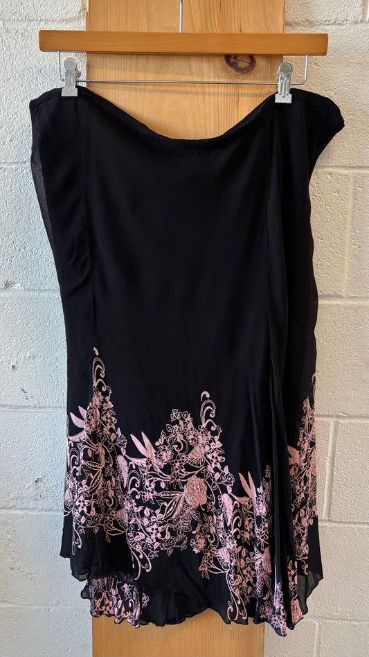 Black & Pink Skirt : 1X
