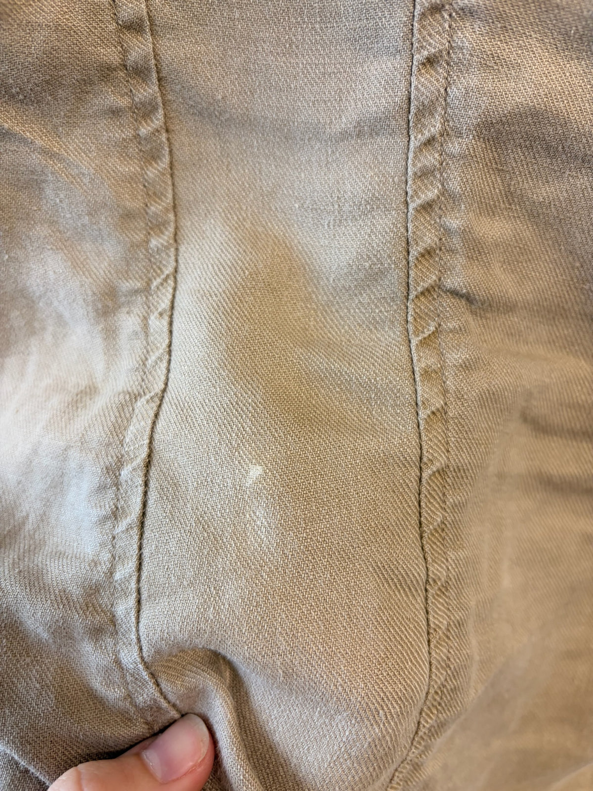 Khaki Linen Short Sleeve Shirt : Petite L