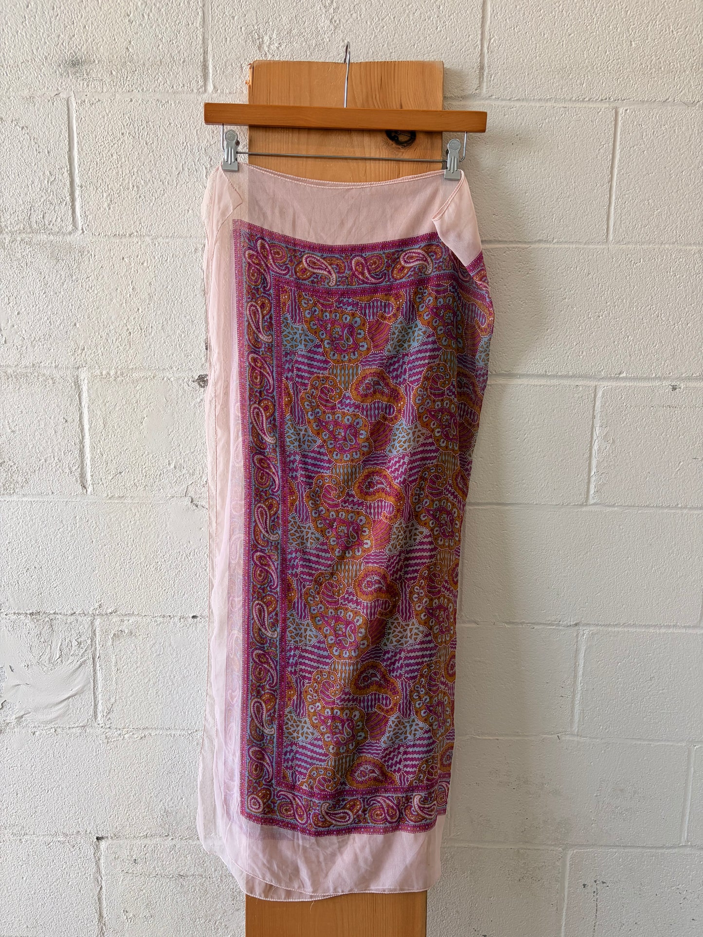 Pink Patterned Scarf