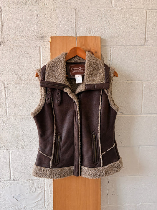 Brown Sherpa Vest : M