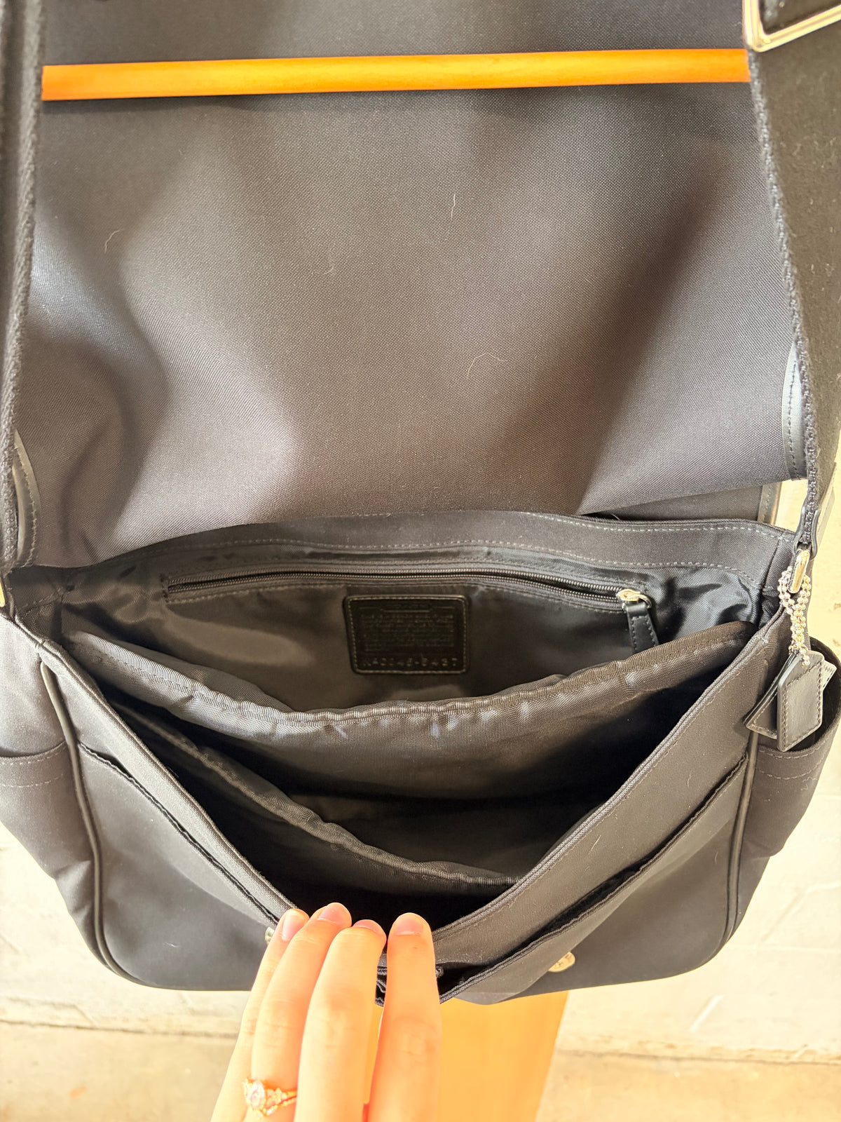 Black Coach Messenger Bag