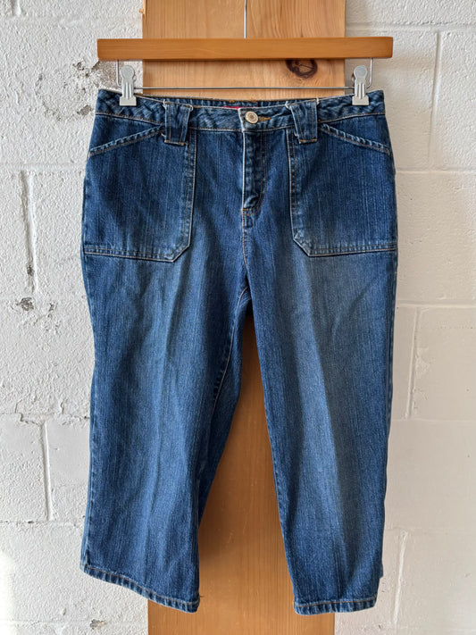 Dark Wash Denim Capris : 6
