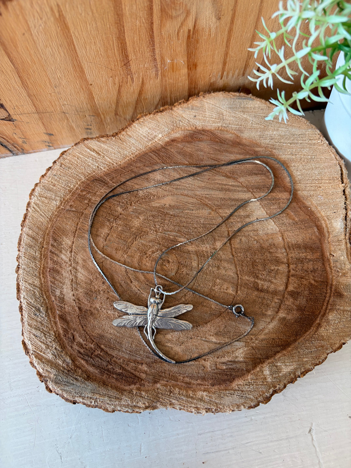 Sterling Dragonfly Pendant Necklace