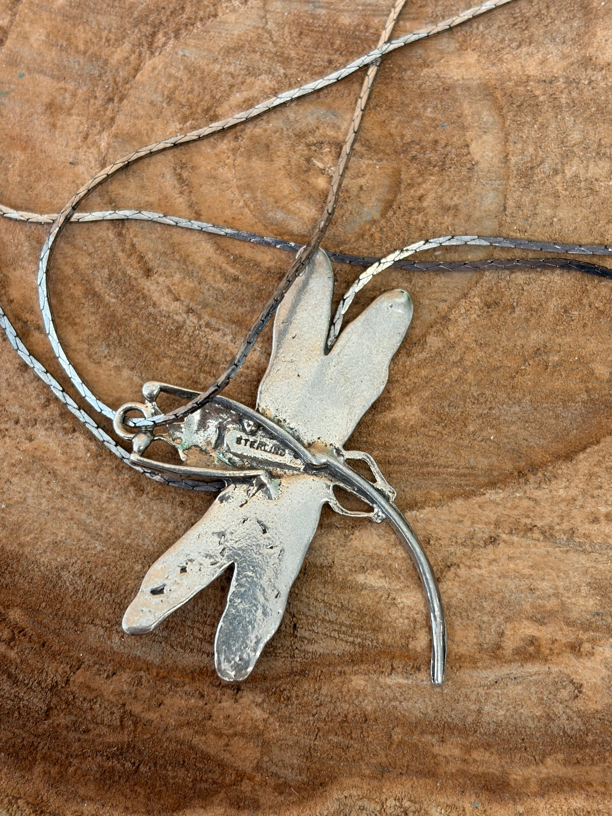 Sterling Dragonfly Pendant Necklace