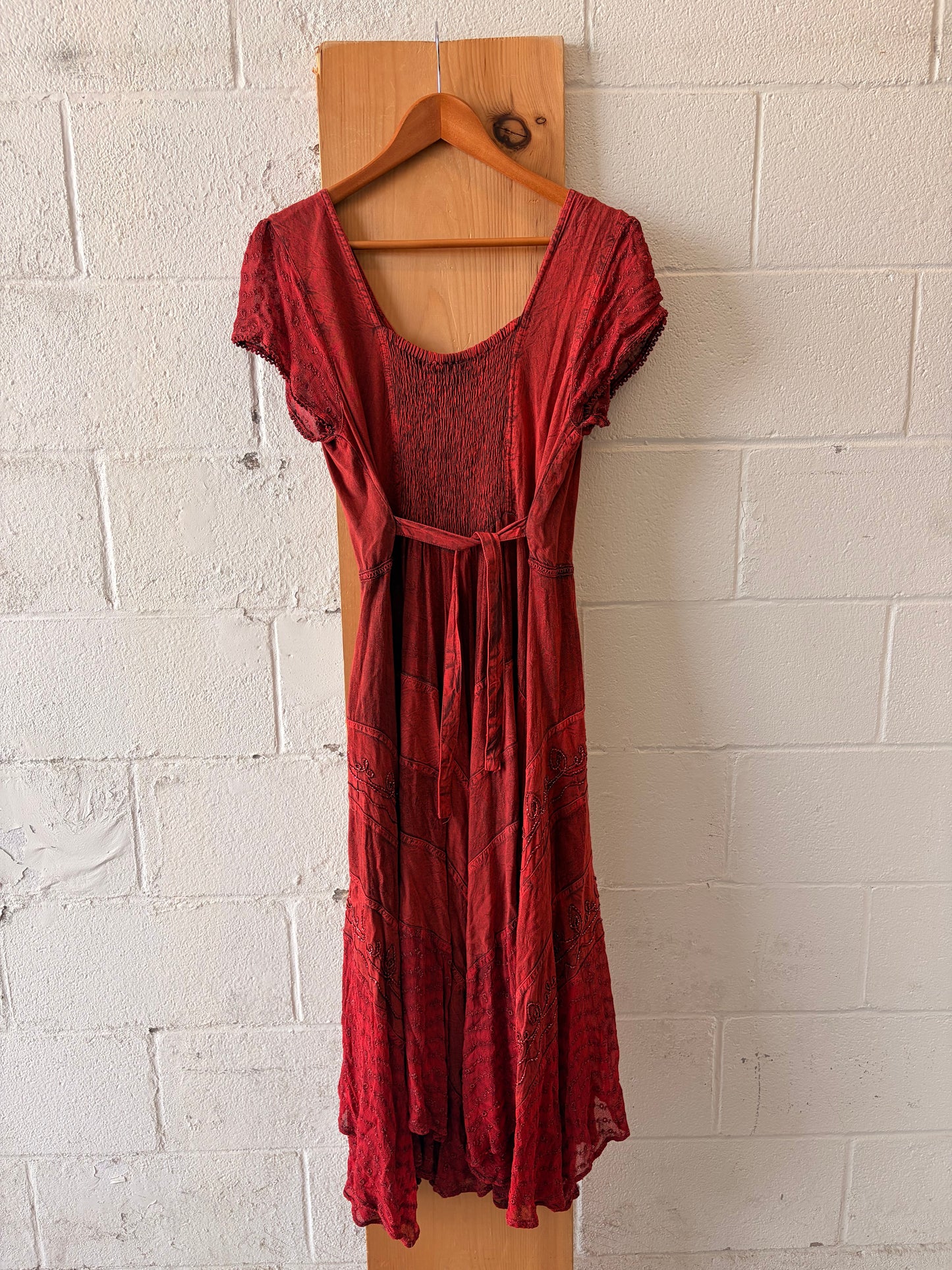 Embroidered Red Fairy Dress : S/M