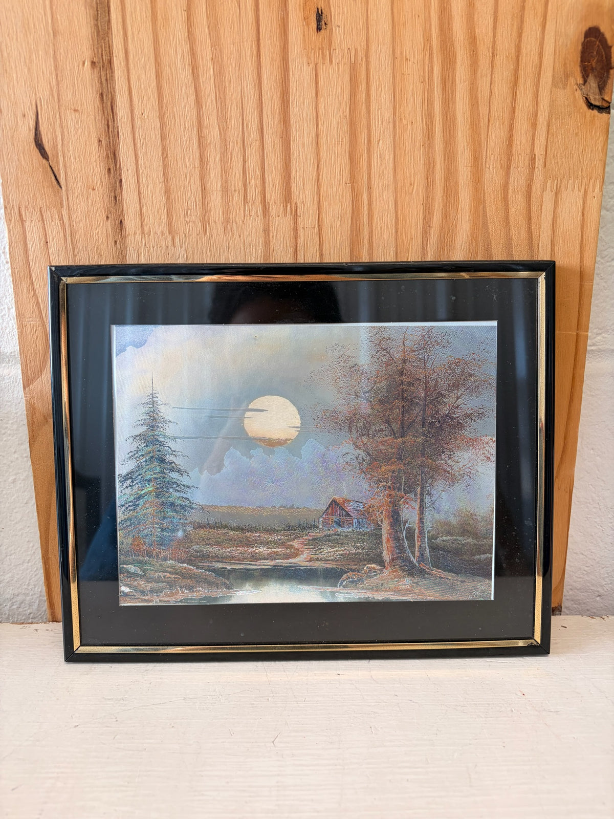 Vtg Pair of Landscape Foil Artwork (Local Pick Up Only)