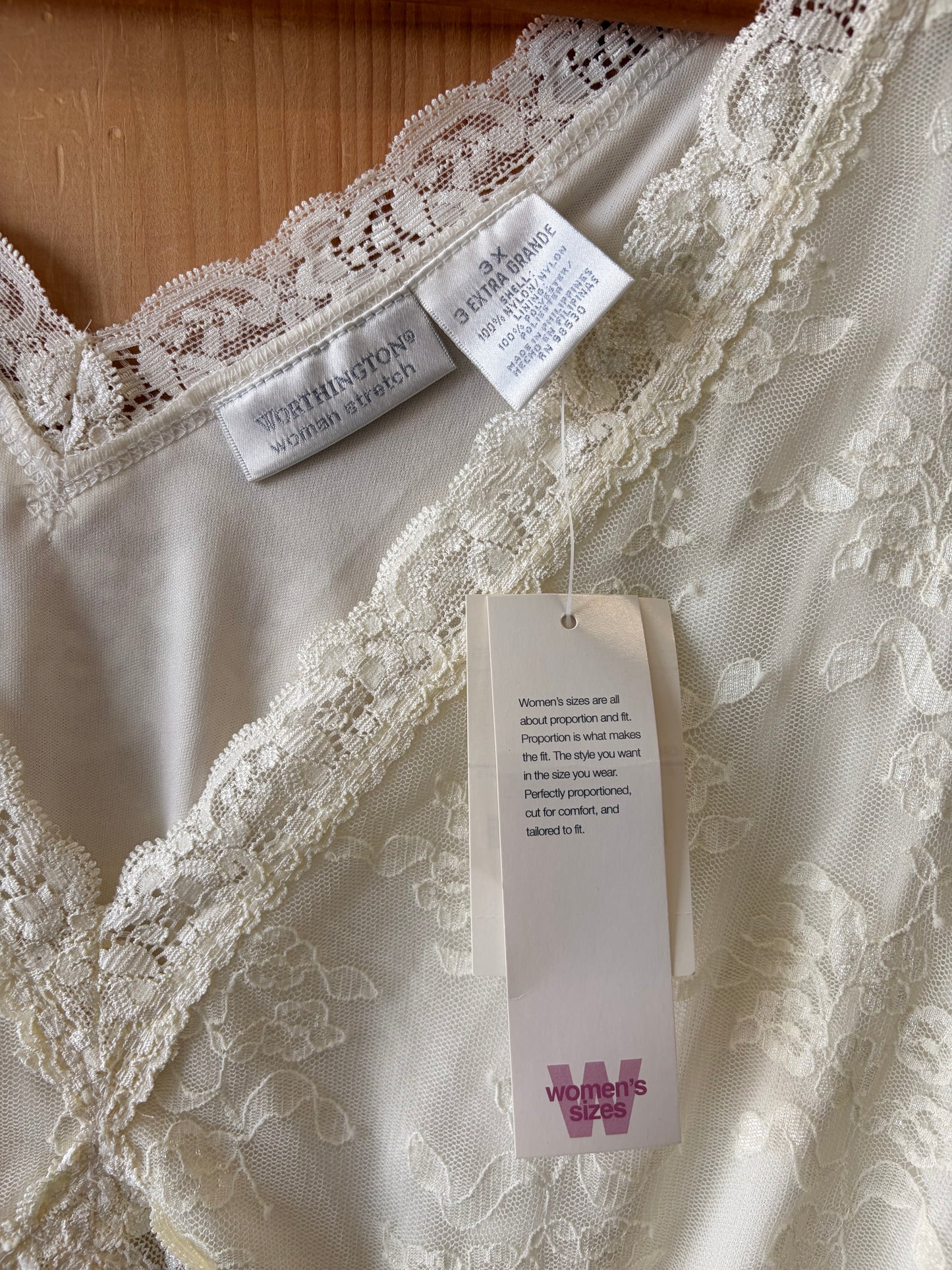Ivory Lace Tank : 3X