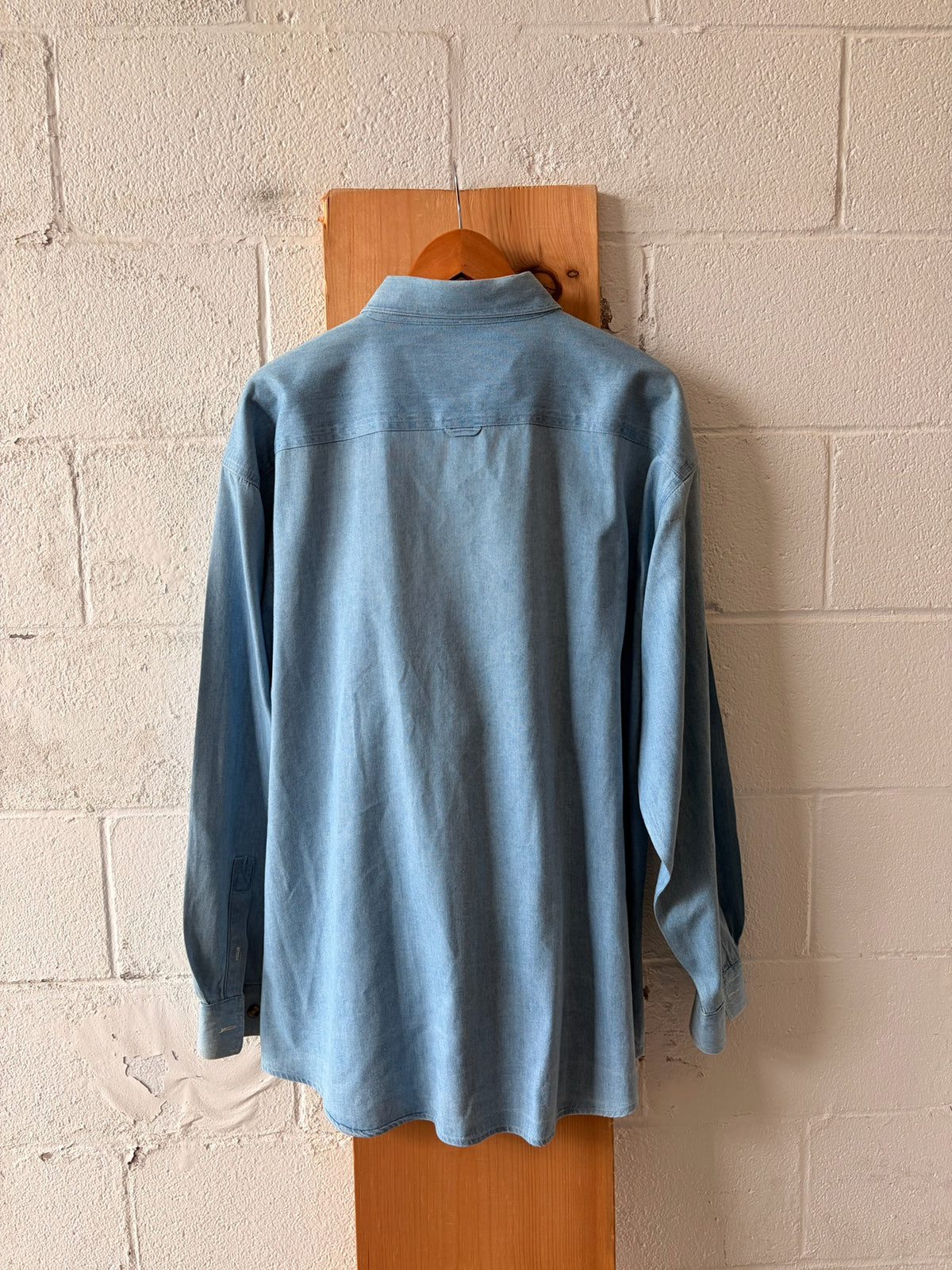 Vtg Arkansas Razorback Denim Button Up : XXL