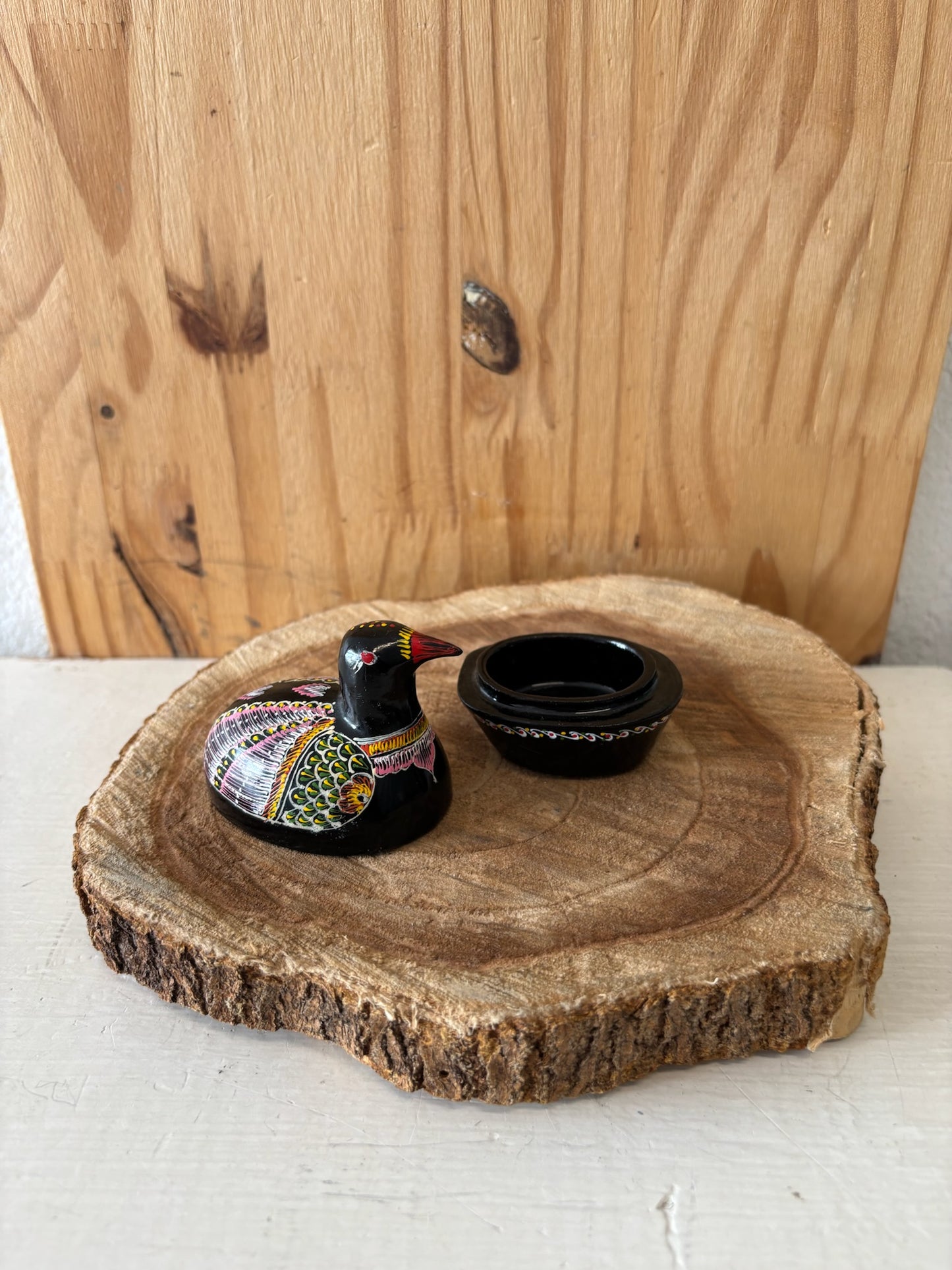 Tiny Handmade Bird Trinket Box