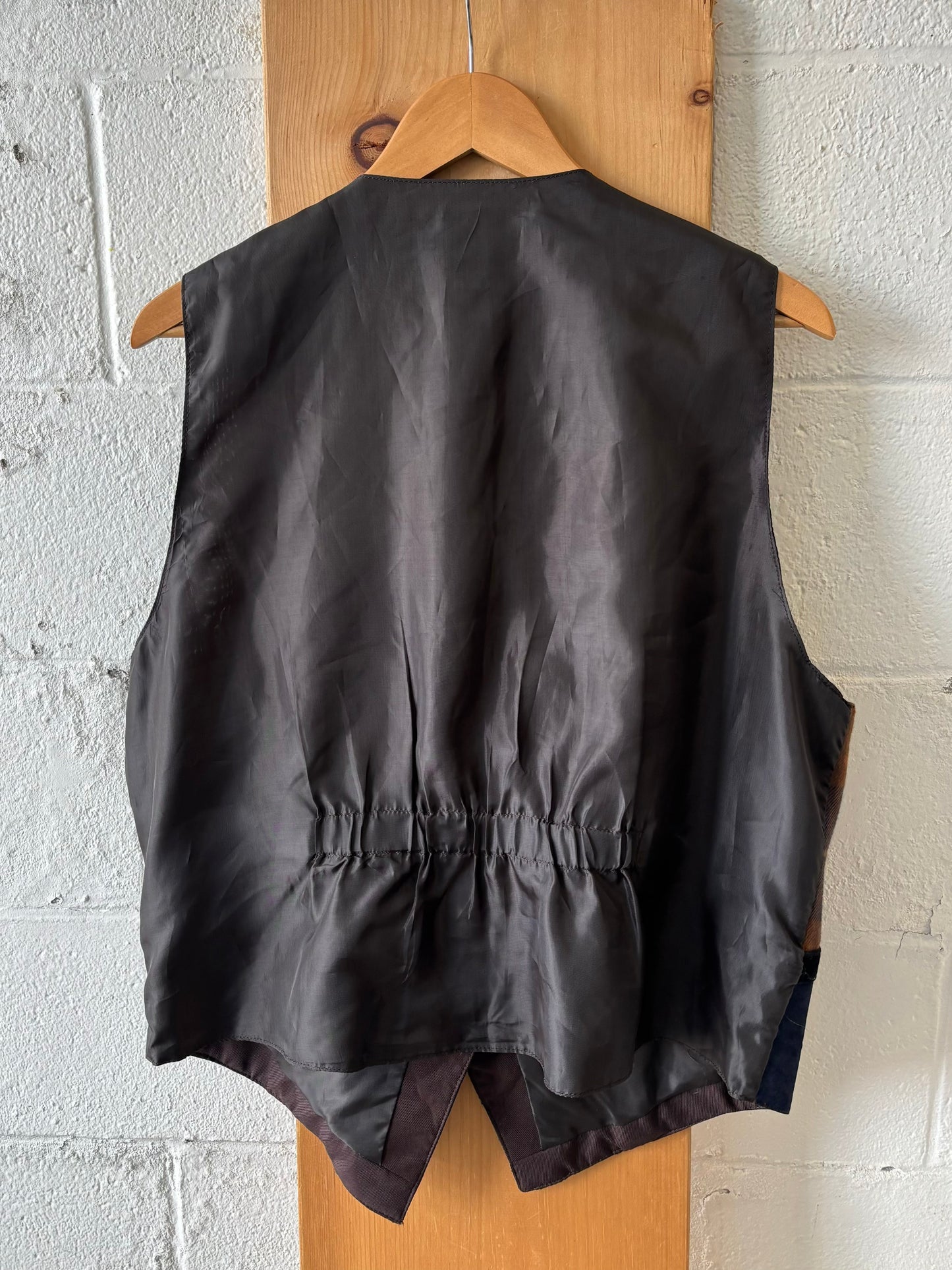 Vtg Patchwork Vest : XL
