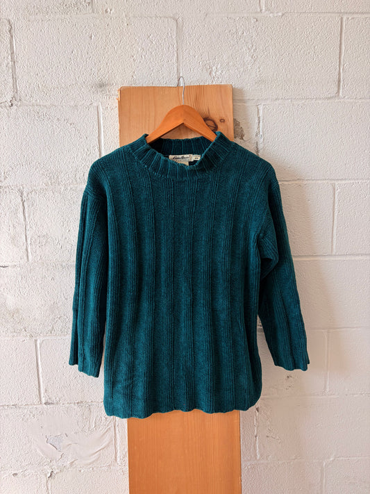 Vtg Cozy Teal Sweater : M