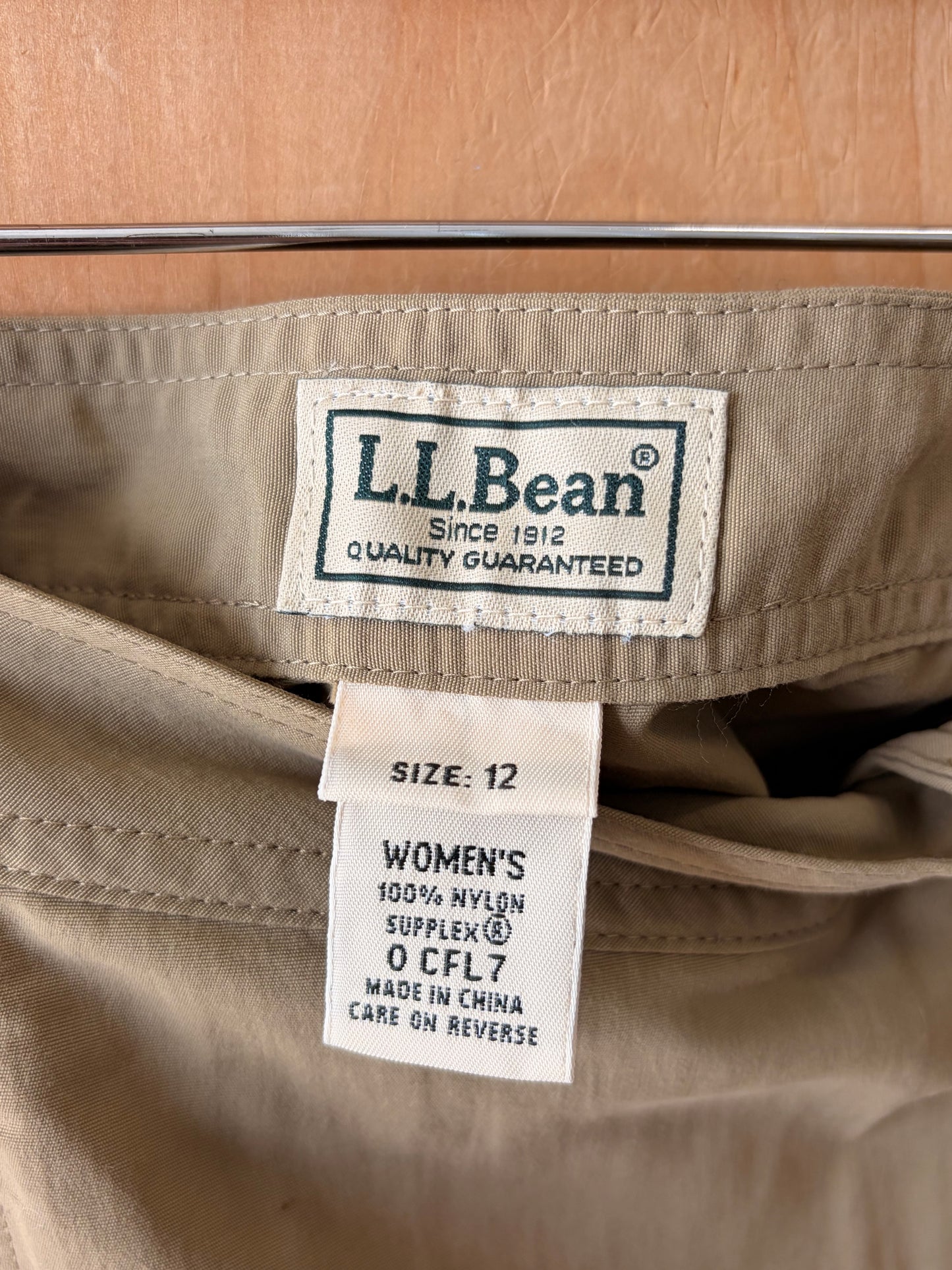 Khaki Brown L.L. Bean Wrap Skort : 12