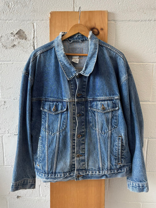 Vtg Trucker Denim Jacket : XL
