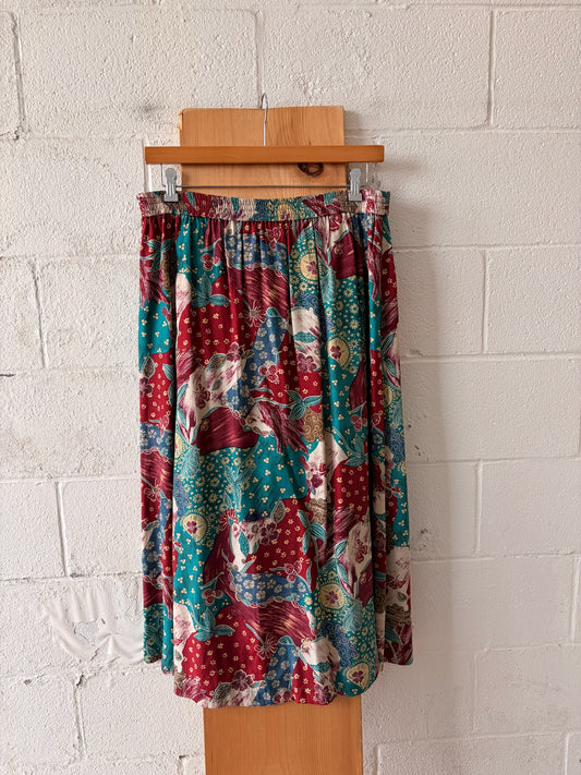 Paisley Midi Skirt : 36” W