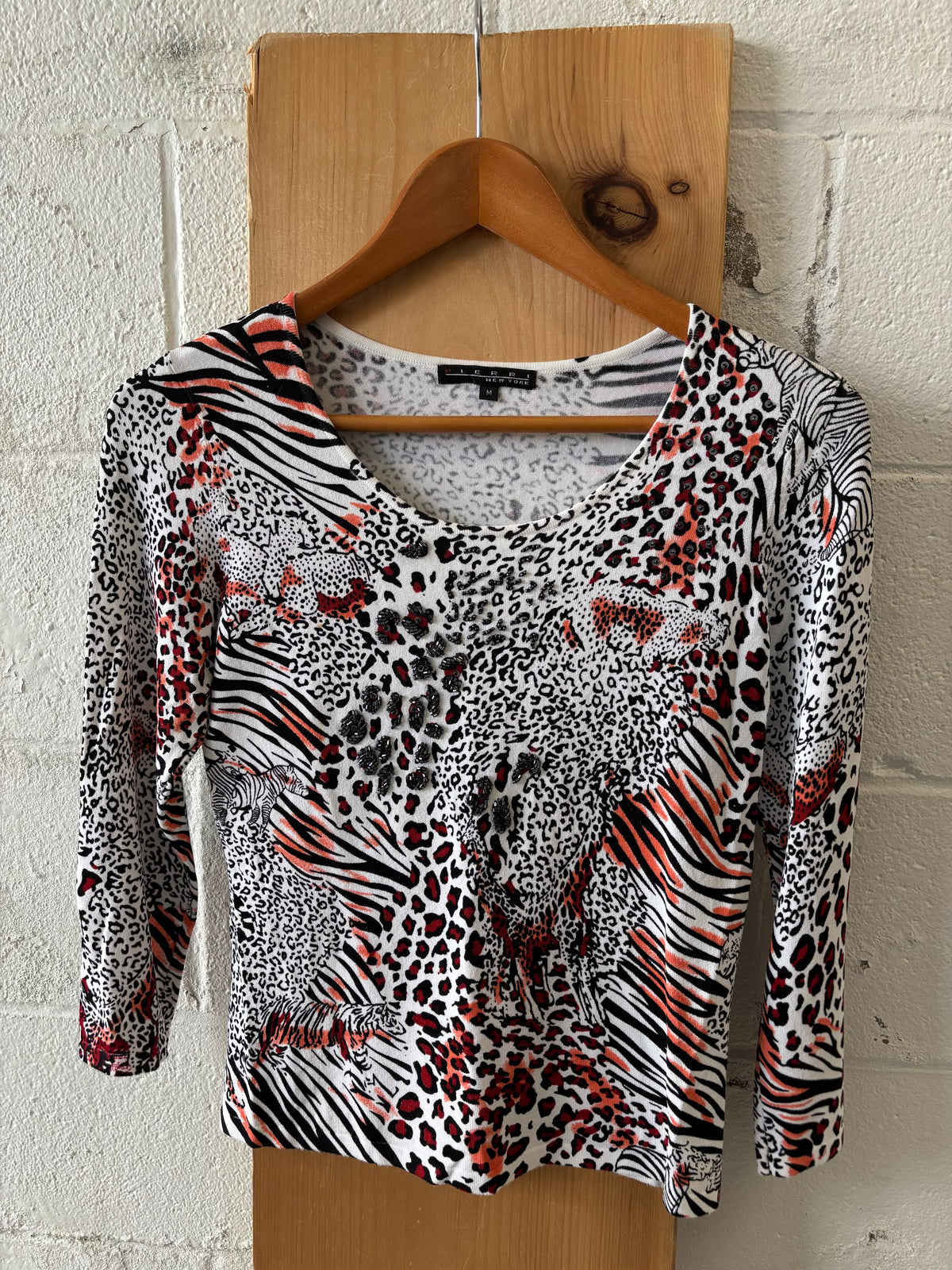 Animal Print Top : M