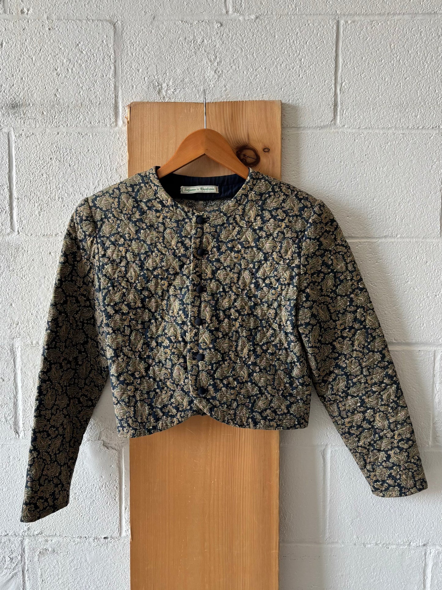 Paisley Quilted Cropped Jacket : S