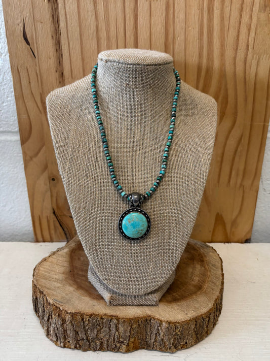 925 Sterling Silver Turquoise Necklace