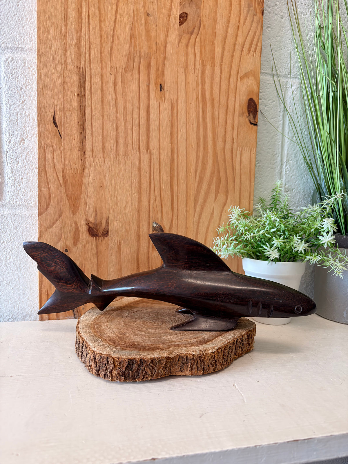 Carved Wooden Shark Figurine (Local Pick Up Only)