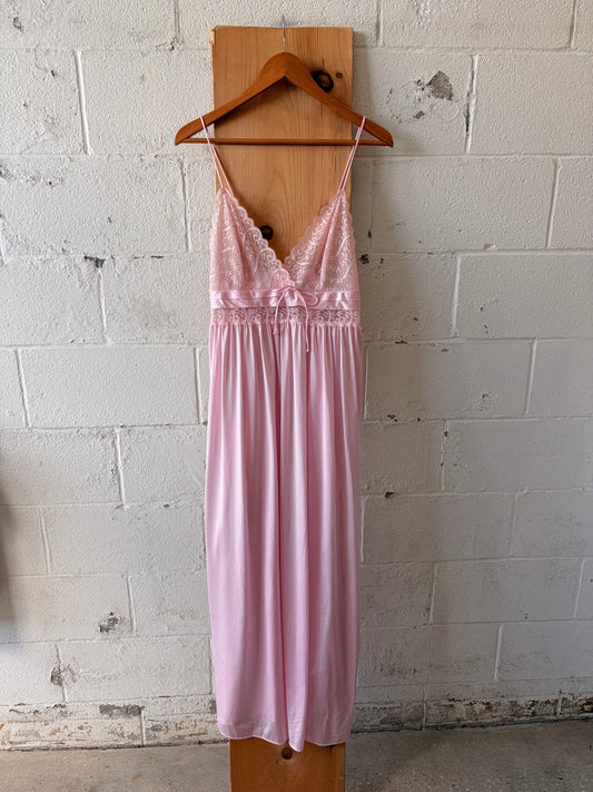 Vtg Pink Nightgown Slip : M (As Is)