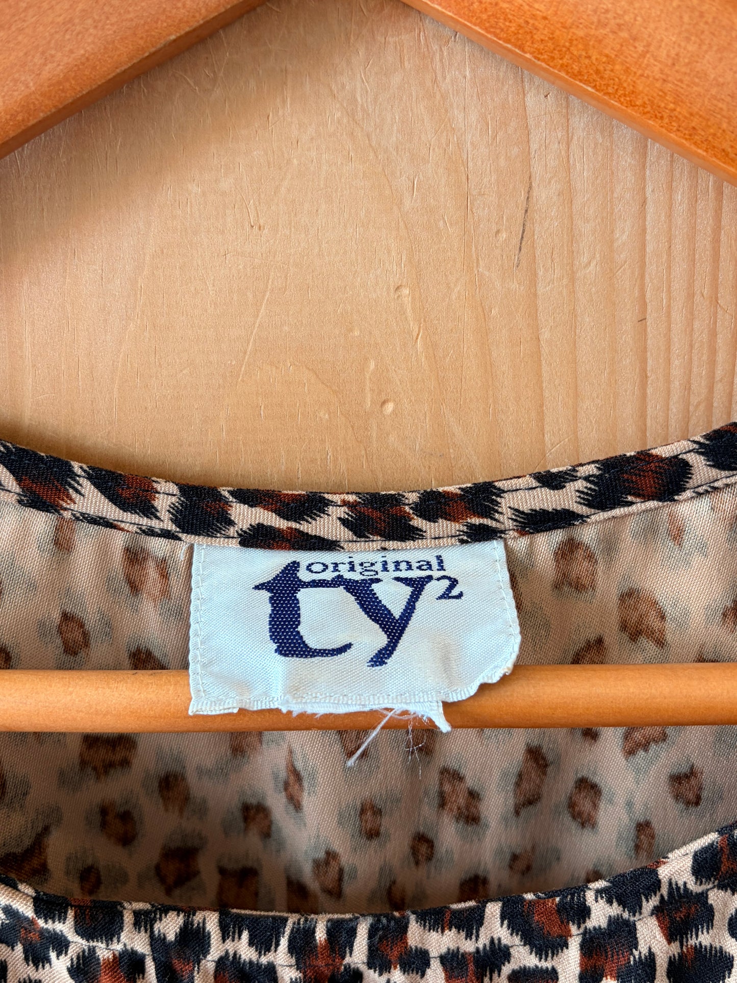 Vtg Leopard Print Dress : L