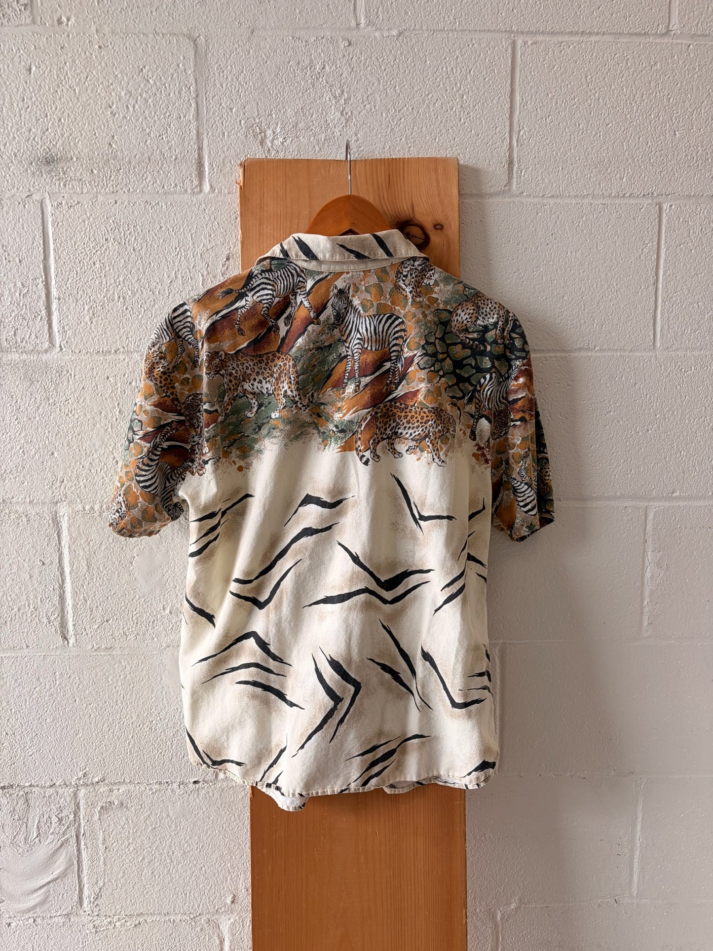 Vtg Safari Animal Shirt : M