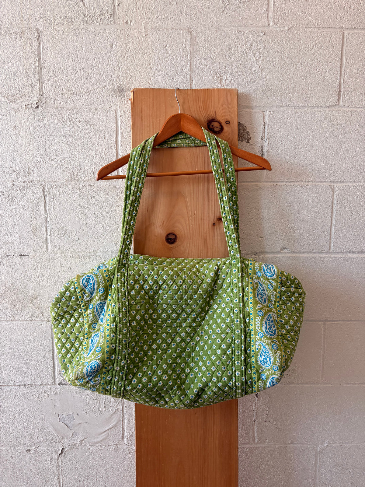 Vera Bradley Green Floral Duffle (As Is)